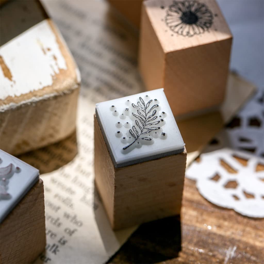HASTHIP 16Pcs Vintage Wooden Rubber Stamps, Aesthetic Flower Decorative Rubber Stamp Set, Bowknot Flower Leaf Stamp for Art Craft, Journal, Diary, Scrapbook, Letter, Card Making HASTHIP 16Pcs Vintage Wooden Rubber Stamps, Aesthetic Flower Decorative Rubber Stamp Set, Bowknot Flower Leaf Stamp for Art Craft, Journal, Diary, Scrapbook, Letter, Card Making